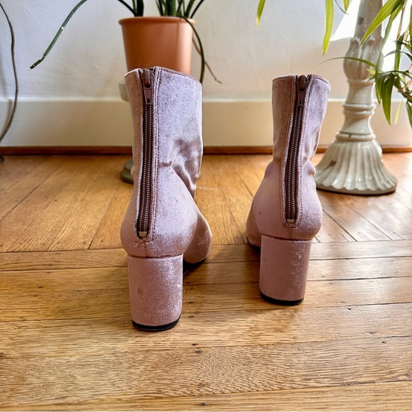 Free People Shoes | Free People blush velvet booties - Picture 6 of 7